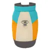 Abrigo de invierno impermeable para mascotas de dos tonos con cuello alto, chaleco cortavientos y cálido, adecuado para uso en exteriores, se puede sujetar a una correa, chaqueta de algodón casual para perros