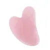 Suministros del Fabricante Tabla Raspadora en Forma de Corazón de Jade de Cristal Rosa, Rodillo de Jade Aventurina Xiuyan, Bolígrafo de Acupresión, Tabla Raspadora de Cristal