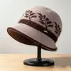 Gorro de Invierno para Personas de Mediana Edad y Mayores Mamá Gorro Cálido de Felpa para Personas Mayores Gorro de Punto de Algodón para Abuela Protección de Orejas Gorro de Lana para Señora Mayor
