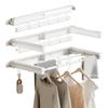 Estante Plegable Adhesivo para Ropa Montado en Pared para Balcón Estante Invisible para Secar Ropa Estante para Colgar Ropa para el Hogar