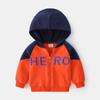 Suéter com capuz infantil 2021 Novos meninos Camisa com zíper Casual Top Baby Sports Bar Carta Jaqueta Moderna