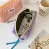 Estojo Xadrez de Cor Contrastante Hisocute para Estudantes, Bolsa Porta-Lápis de Papelaria de Alto Valor, Bolsa de Armazenamento de Material para Diário de Menina