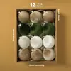 Bola de Navidad flocada Adornos navideños Colgante navideño Adornos para árbol de Navidad Bola de Navidad de peluche Amazon