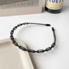 Diademas de Moda para Hombres y Mujeres, Pinzas para el Cabello Deportivas Sencillas Estilo Coreano, Diademas para Lavarse la Cara, Bandas Anchas Onduladas Invisibles Antideslizantes
