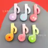 Acessórios de Resina com Gradiente Colorido Brilhante Símbolos Musicais Acessórios para Cabelo DIY Presilhas para Cabelo Acessórios de Decoração para Capa de Celular