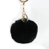 Em Estoque Fornecimento Direto DIY Bola de Pelo Falso de Coelho Bola de Pelo Fofa Chaveiro Pingente de Bolsa Acessório de Bola de Pelúcia Pingente