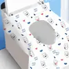 Nueva cubierta de inodoro portátil impermeable desechable para viajes y hogar, tipo adhesivo, empaquetada individualmente, multifuncional, fácil de usar y duradera