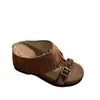 Pantuflas Retro con Suela Gruesa sin Cierre para Mujer, Uso Exterior de Verano, Estilo Versátil para Vacaciones, Pantuflas de Cuña con Tacón Medio sin Cierre