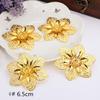 Piezas de Flores de Metal, Hojas de Flores, Bolas Huecas en Forma de Trompeta, Abanicos, Horquillas para el Cabello de Doble Ala, Accesorios para el Cabello de Estilo Antiguo para Bricolaje, Materiales Decorativos