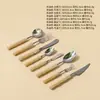 Cuchillo para filete de acero inoxidable 304 con mango de bambú, remachado de forma segura, adecuado para barbacoas caseras, antideslizante, fácil de agarrar y duradero