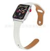 Adecuado para Apple Watch 12/11 Cintura Delgada Correa de Reloj Adelgazante iWatch 5678910 de Cuero Genuino