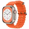 Adequado para Pulseira Apple Ocean Watch Apple Watch8 Ultra Watch Modelo Igual Oficial Pulseira de Silicone com Fivela Dupla