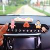 Lindo pato de repostaje de dibujos animados para coche, puede ocultar la matrícula temporal, placa de estacionamiento, aromaterapia, decoración para coche de niña