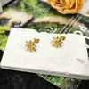 Pendientes de Acero de Titanio con Diamantes Estrella y Luna de Lujo Accesible Estilo Palacio Retro Pendientes de Acero Inoxidable Estrella de Ocho Puntas Pendientes Venta al por Mayor