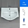 Juego de Mueble de Baño con Lavabo Grande para Apartamentos Pequeños, Lavabo de Madera Maciza, Mueble con Lavabo Integrado, de Pie