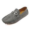 Zapatos tipo gorro de punto populares de Amazon para tallas grandes transfronterizas, primavera y verano, nuevos para exteriores, cuero genuino transpirable, holgazanes sin cordones para hombre
