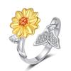Anillo giratorio transfronterizo nuevo, diseño de nicho femenino, anillo giratorio personalizado de moda, estilo frío moderno, ligero y de lujo.