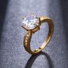 Anillo de Elle Mosha con seis garras de cobre y circonitas brillantes, estilo europeo y americano, para vestido de noche.