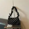 Bolso de Hombro Coreano Chic con Pliegues Diarios para Viajes de Negocios para Mujer, Lindo de Lunares, Moderno, Versátil, de Alto Valor