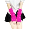 Nuevo Punto de Perlas Lana Mangas Medias Estilo Coreano Fluorescente Color Puro Moda Estilo Japonés Estilo Jk Estilo Preppy Mangas para Brazos