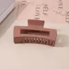 Pinza para el Cabello Mate Transfronteriza Tipo Pinza de Tiburón con Acabado de Alta Gama, Pinza de Garra Rectangular Simple de 13 cm, Tamaño Grande para Cabello Grueso, Accesorio para el Cabello para Mujer