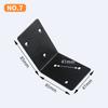 Código de Ángulo de Tira Larga de Acero Inoxidable Espesado 90 Grados Fijador de Ángulo Recto de Tira Larga Soporte Triangular Conector de Ferretería para Muebles