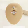 Comercio Electrónico Transfronterizo Al por Mayor F136 Aleación de Titanio Mariposa Murciélago Incrustado con Circonita G23 Anillo para Ombligo Joyería para Piercing