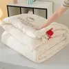 2026 Nuevo Dormitorio Estudiantil Colcha Individual Uso en Casa Colcha Primavera/Otoño Piel Doble para Pareja Transpirable Respetuosa con la Piel Núcleo de Colcha Colcha de Invierno