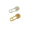 Hebilla de Pin de Diamante Chapada en Oro de 14K con Alta Retención de Color Di Cristal Y Pulsera Collar Accesorios Hechos a Mano con Cuentas Cuentas