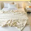 Manta de Franela Transfronteriza, Manta de Jacquard de Tafetán de Color Sólido, Manta Multifuncional para Siesta en la Oficina