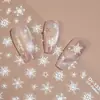 Redanco5D Embutido Popular Adesivos para Nail Art Natal Gelo Cristal Floco de Neve Borda Estéreo Adesivos para Unhas Dr1336