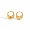 Broches Brillantes Gruesos para Aretes de Gota de Agua Disponibles en Dos Tamaños Diseño de Superficie Amplia Completamente Curva Arete Dorado para el Lugar de Trabajo