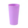 Suministro de fábrica taza de boca ancha plástico colorido vaso de agua vaso para gárgaras destapado taza de cuerno pp creativo color sólido
