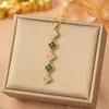 [Acero de Titanio] Popular Moda Europea y Americana Versátil Collar de Trébol de Cuatro Hojas para Mujer, Lujo Ligero, Gama Alta, Elegante Cadena para Clavícula Joyería