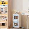 Caja de Almacenamiento de Dibujos Animados para Niños, Caja de Almacenamiento de Bocadillos con Tapa abatible de Gran Capacidad, Caja de Almacenamiento Plegable para Juguetes y Ropa