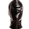 Capuz de Látex, Máscara de Látex, Capuz Sexy, Máscara de Role-Playing com Olhos e Boca Abertas em Malha, Halloween