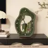 Relógio de Mesa Estilo Madeira Vintage, Relógio de Mesa, Relógio de Parede para Sala de Estar, Decoração de Relógio Retrô, Pendente de Parede de Nicho