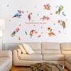 Nova fábrica de adesivos de parede atacado pintado à mão aquarela papagaio combinação quarto sala de estar adesivos de parede removíveis SK9203