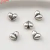 Pingente de Cabaça em Prata Esterlina Contas Quadradas Trançadas Contas Espaçadoras Acessórios Coração Prateado Liso Retro Material para DIY