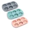 Moldes de Silicona para Pasteles de 3 Estilos y 6 Cavidades, Formas Mixtas de Flores, Moldes para Hornear de Color Nórdico, Utensilios para Hornear Antiadherentes