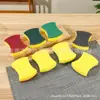 Esponja de alta densidade para lavar louça, esponja de limpeza de cozinha, esponja com lado abrasivo, disponível para comércio exterior
