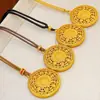 Estilo Xiaohongshu Filigrana Chapada en Oro Calada Carácter de Fortuna Brújula de los Ocho Tesoros Colgante Colgante de Moda Retro Fuente de Suministro para Transmisiones en Vivo