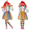 Fantasia de Performance de Palhaço de Circo de Halloween Cosplay Saia Tutu Colorida Fantasia de Fantasia de Palhaço Infantil