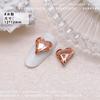 12 x 13 arte de uñas de corazón torcido de cristal joyería de diamante puntiagudo de corazón torcido hielo a través de explosiones amor Super Flash taladro de uñas al por mayor