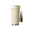Copo Térmico para Café Aço Inoxidável 304 Canudo Duplo para Beber Copo de Café Copo de Água Portátil Caixa de Presente Montado no Carro Vermelho Retrô