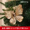 Adornos pequeños de Navidad PS transfronterizos, decoraciones rojas y doradas para árbol de Navidad, colgantes de reno electrochapados, decoraciones para ambiente de fiesta