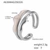 Anillo de estilo ins frío soñador diseño de personalidad acero inoxidable electrochapado PVD oro real de 18 quilates anillo de tendencia de moda