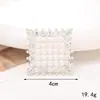 Nova Joia de Liga de Zinco com Coração de Diamante Quadrado Suporte de Airbag com Material de Diamante Pérola Furo Sapatos Acessórios DIY