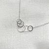 Collar de cinco anillos al por mayor transfronterizo anillo de Instagram hebilla de anillo temperamento elegante chapado en platino cadena ajustable larga y corta generación de cadena
