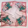 Pañuelo cuadrado pequeño de lujo ligero de estilo francés con estampado, accesorio versátil de moda, pañuelo para el pelo para mujer, pañuelo de cuello patchwork floral